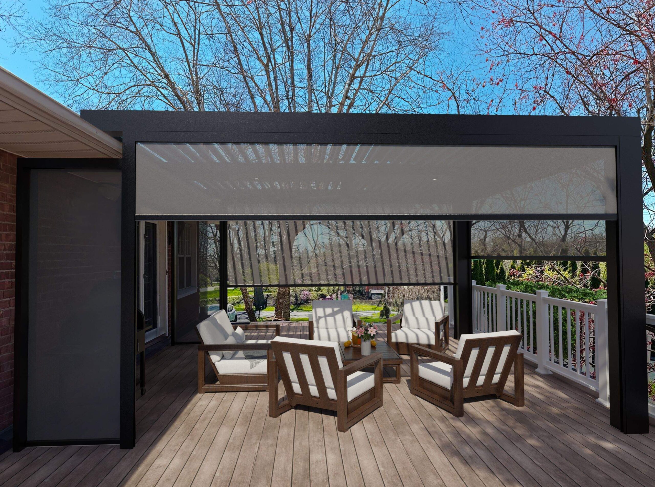 3D rendering of pergola